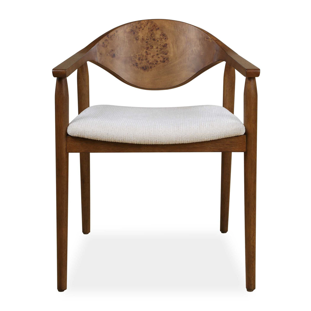 Augusta - Burl Dining Chair - Brown,White