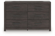 Prendonea - Six Drawer Dresser - Charcoal