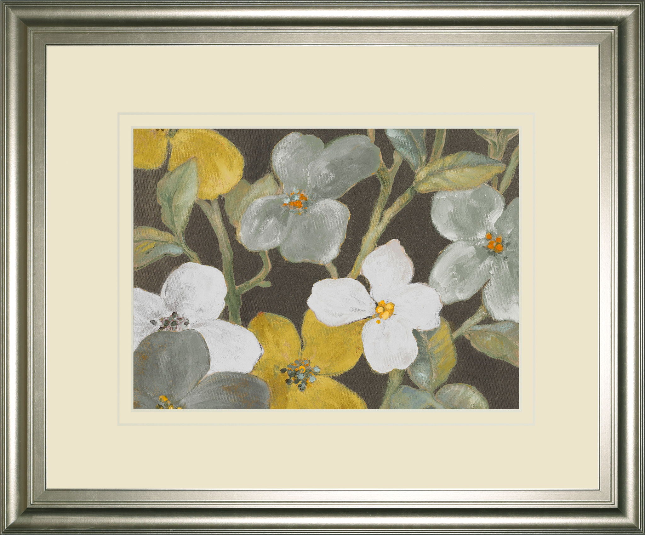 Garden Party In 1 By Lanie Loreth - Framed Print Wall Art - Beige