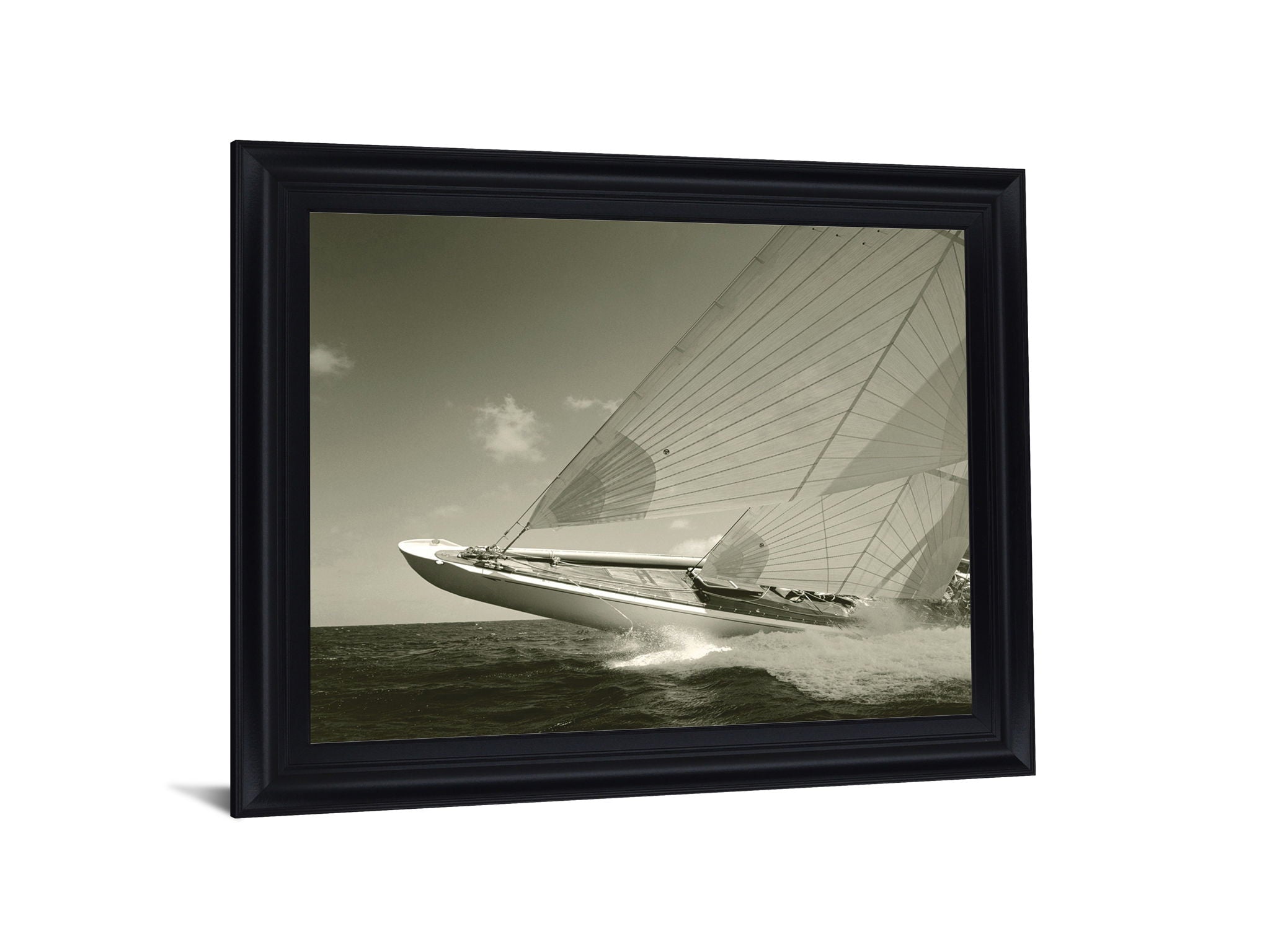 Windborne Racer - 28" x 34" Framed Wall Art - Dark Gray