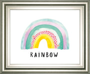 Rainbow Joy By Joelle Wehkamp - Framed Print Wall Art - White