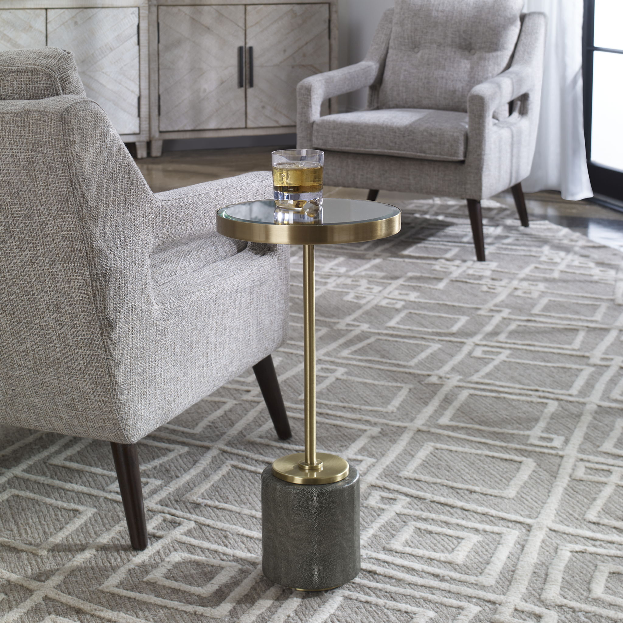 Laurier - Mirrored Accent Table - Gold