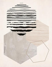 Hexagonal Display II By Daniela Santiago (Small) - Beige