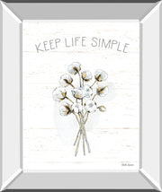 Farmhouse Cotton IV By Beth Grove - Mirror Framed Print Wall Art - White