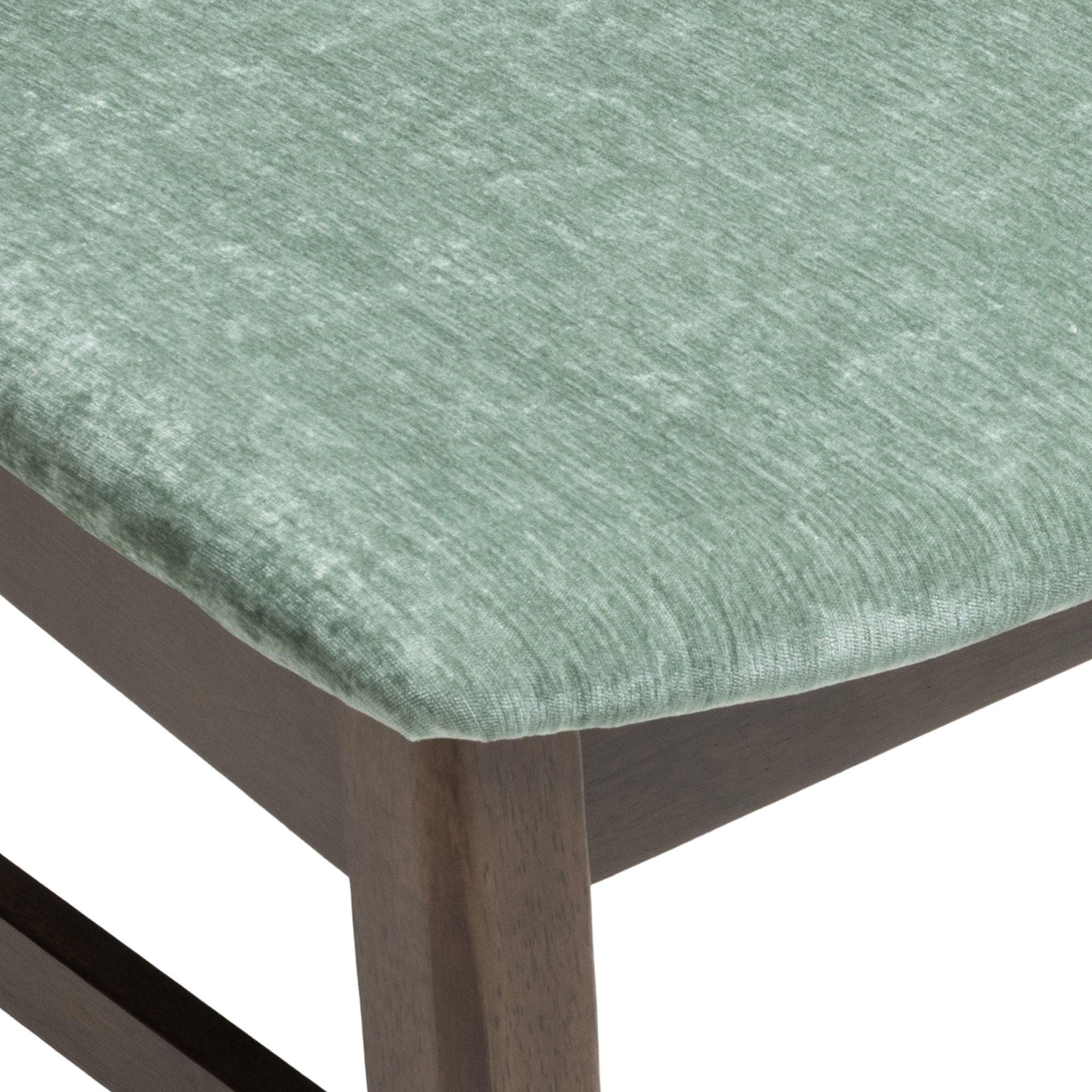 West End - Curved Panel Chair With Sage Green Seat