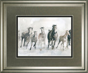 Running Wild By Carol Robinson - Framed Watercolor Print Wall Art - Dark Gray