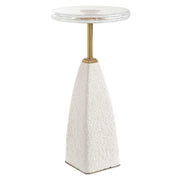 Sora - Glass Drink Table - White