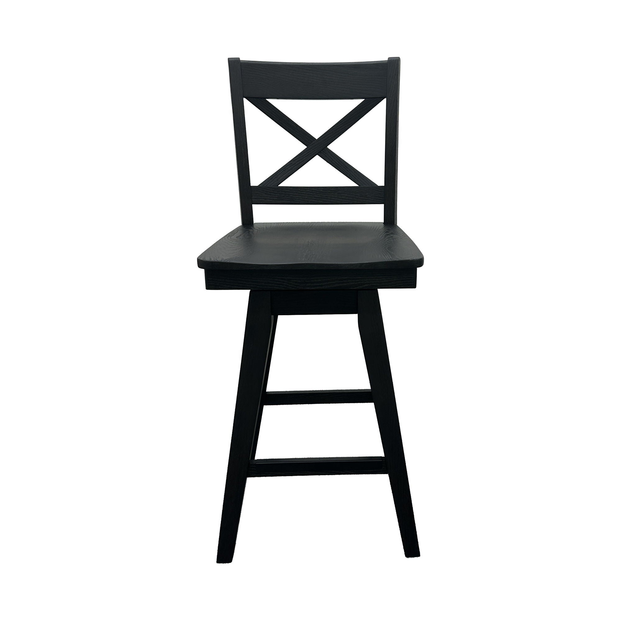 Wooden Barstool With X Back