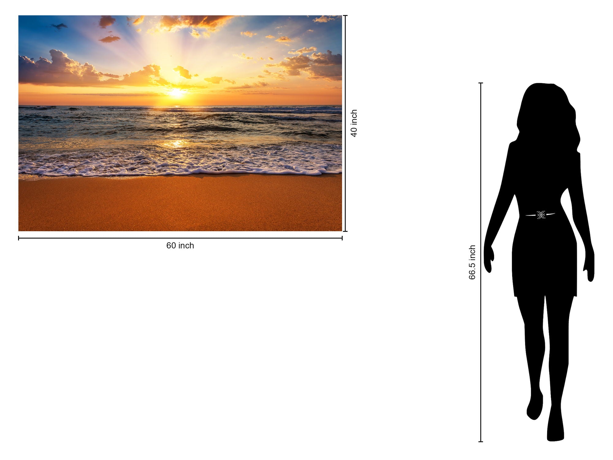 Tempered Glass With Foil - Sunset Beach - Light Brown