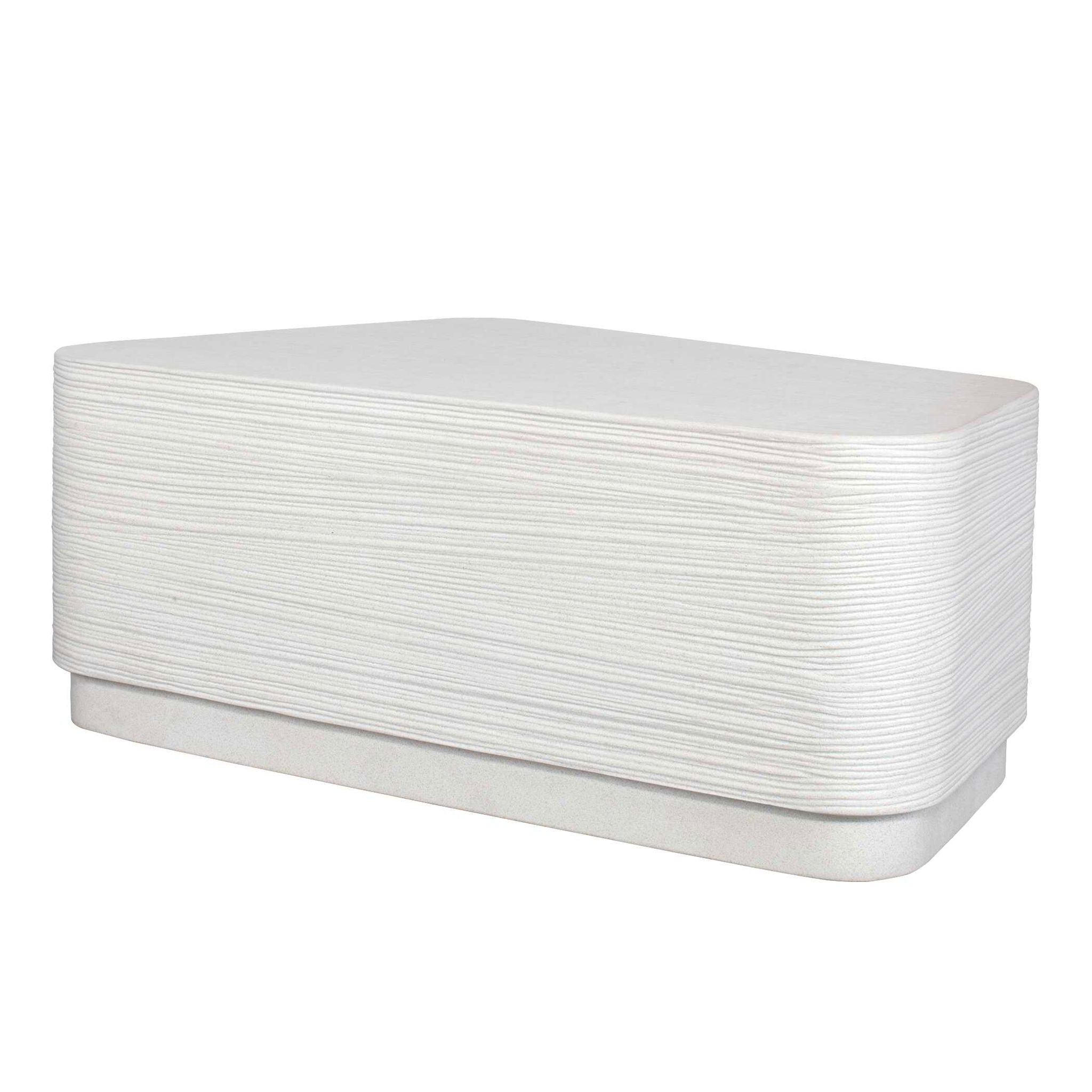 Saltwater - Concrete Coffee Table - White