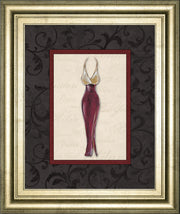 Fashion Dress Il By Susan Osbourne Framed Print Wall Art - Dark Gray