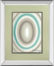 Concentric Ovals #1 By David Bromstad - Mirror Framed Print Wall Art - Beige