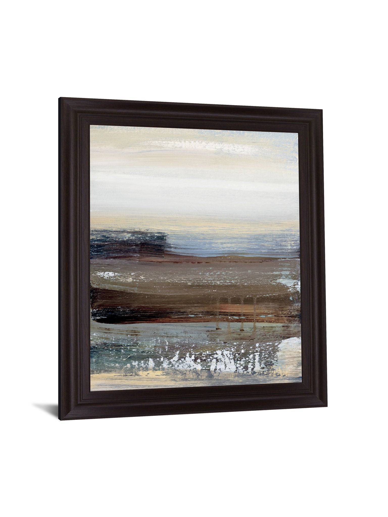 Dawned Layers - 28" x 34" Framed Wall Art - Gray