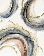 Gold Elasticity II By Nan (Framed) - Beige