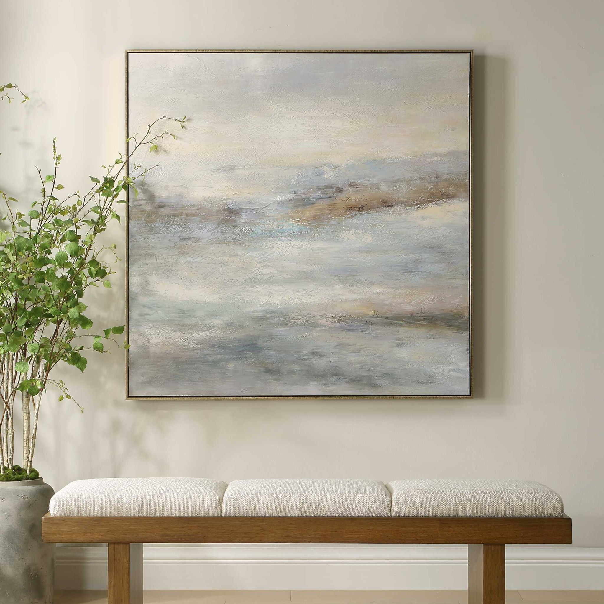 Say When - Hand Painted Canvas - Black / Blue / Brown / Gold / Gray / White