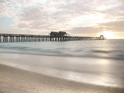 Pier Sunset By Lori Deiter (Small) - Pearl Silver