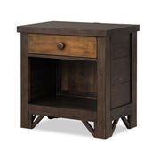 Lake House - Two Tone Open Nightstand - Pinecone And Dried Tobacco