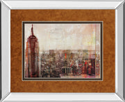 Shades Of New York By Markus Haub - Mirror Framed Print Wall Art - Light Brown