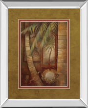 Global Winds Il By Eliane Volherbst-Lane - Mirror Framed Print Wall Art - Light Brown