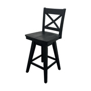Wooden Barstool With X Back