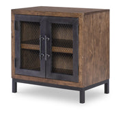 Artisan's Place - Door Nightstand - Vintage Pine Ironwood