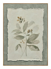 Muted Herb Study - 20" x 28" Framed Wall Art - Green