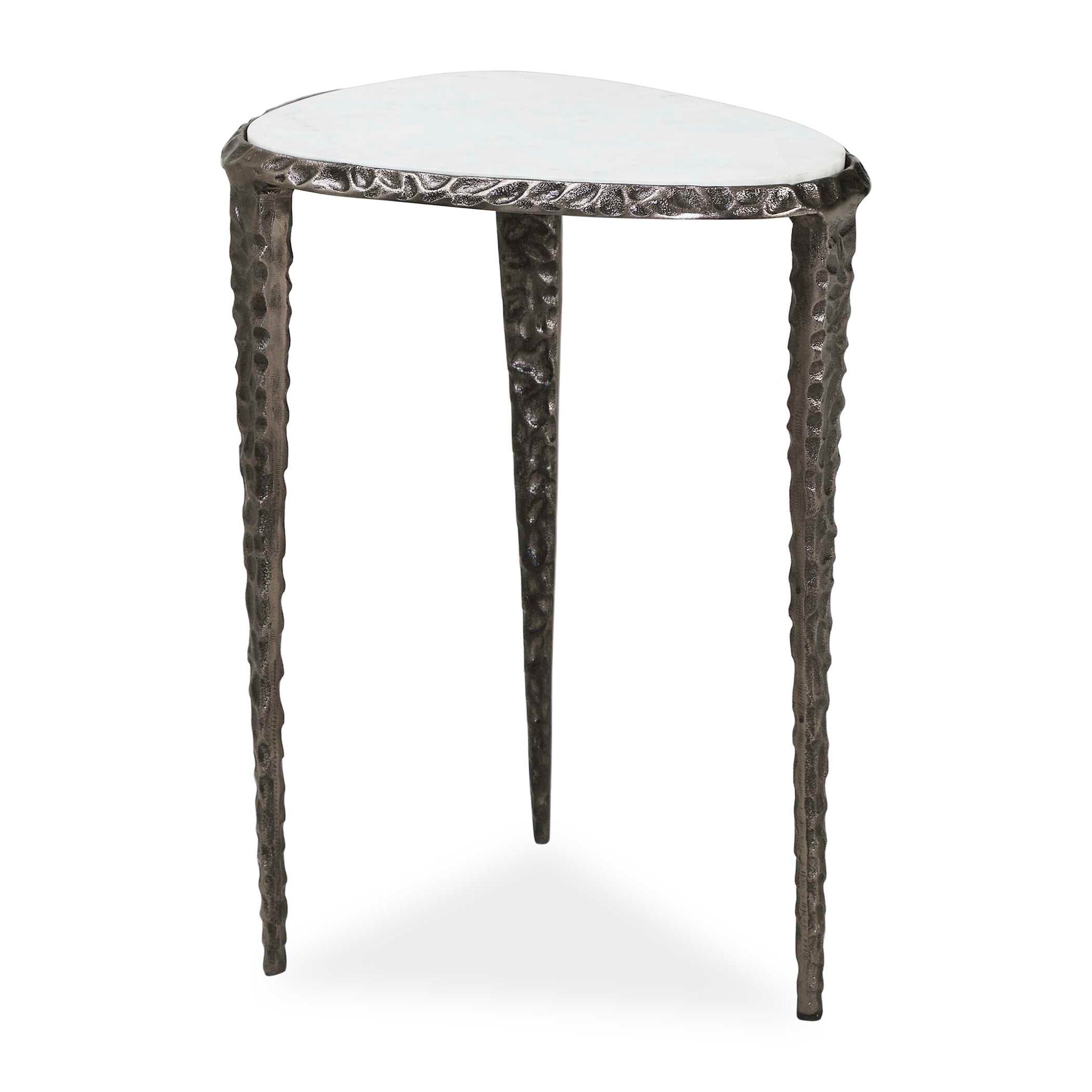 Arnold - Marble Accent Table - Bronze,White