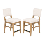 Millwork - Counter Chair (Set of 2) - White / Light Brown