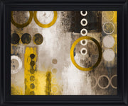 Golden Orbit - 28" x 34" Framed Wall Art - Yellow