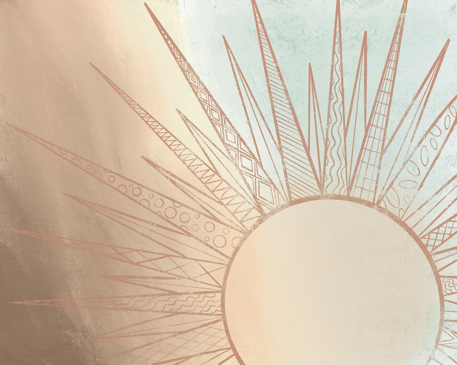 Celestial Sun Rising By Elizabeth Medley - Light Brown