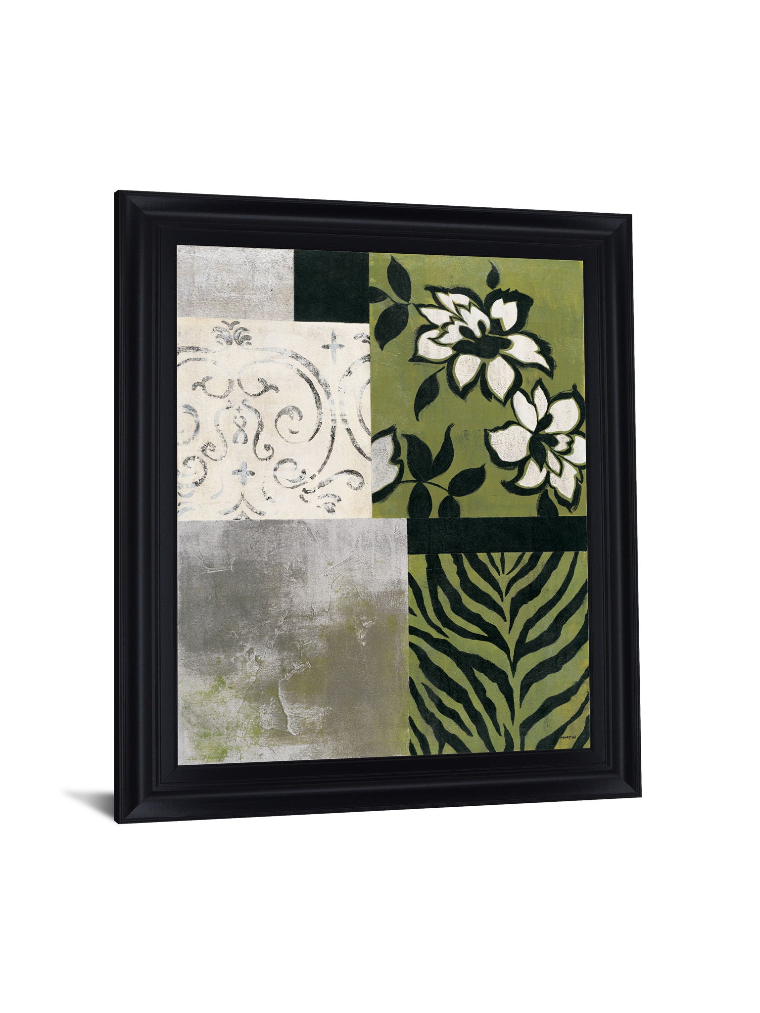 Verdant Mélange - 28" x 34" Framed Wall Art - Green