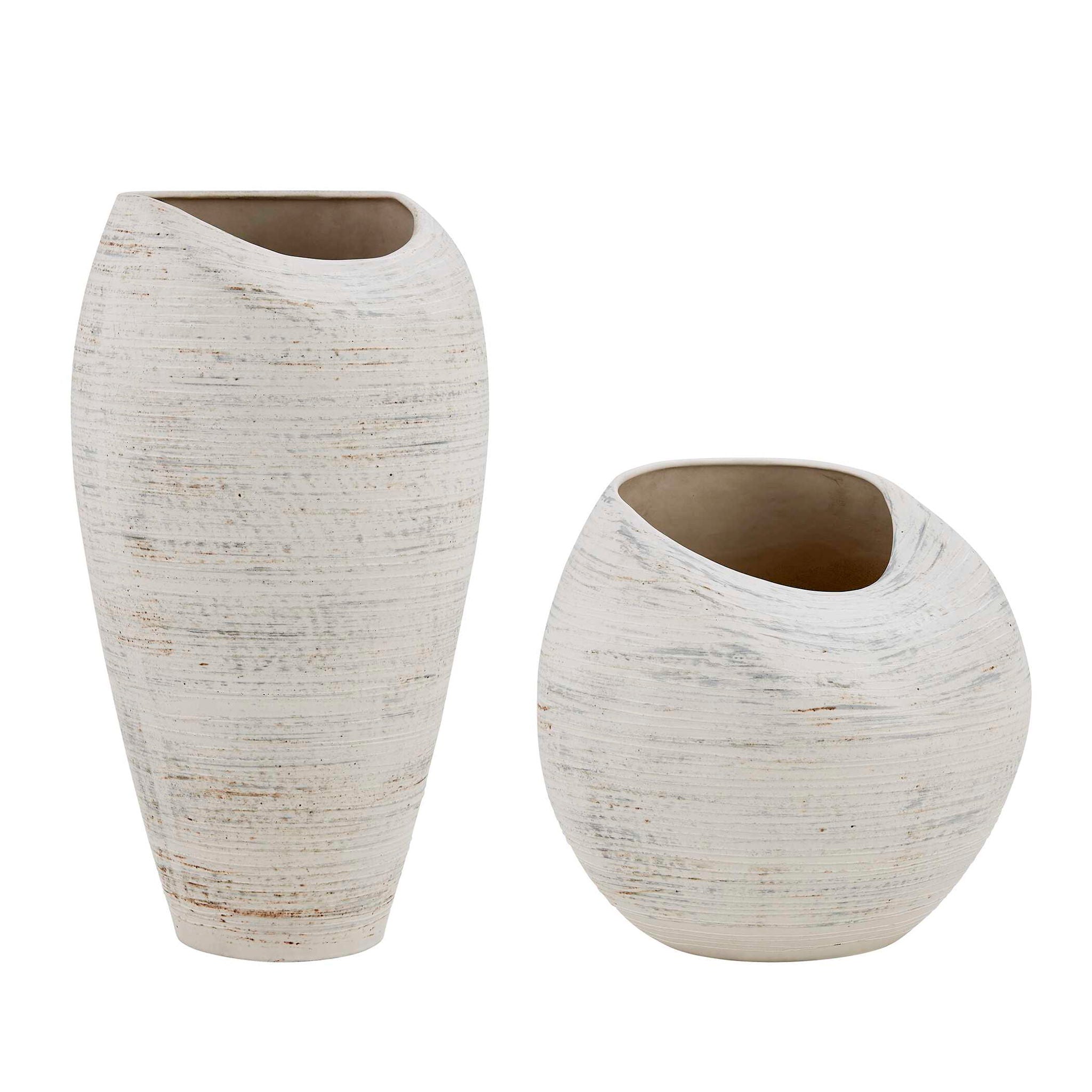Inara - Indoor-Outdoor Vases (Set of 2) - White