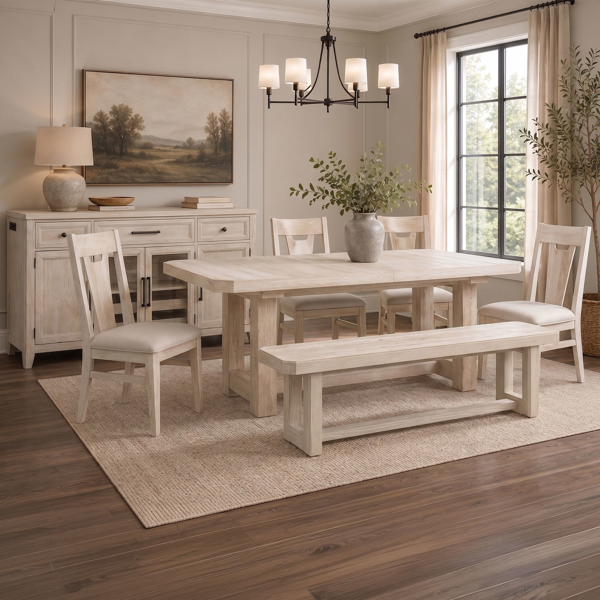 Carlson - Splat Side Chair - Washed Linen