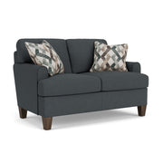 Moxy - Fabric Loveseat, T-Shaped Seat Cushion, Rounded Mailbox Arms