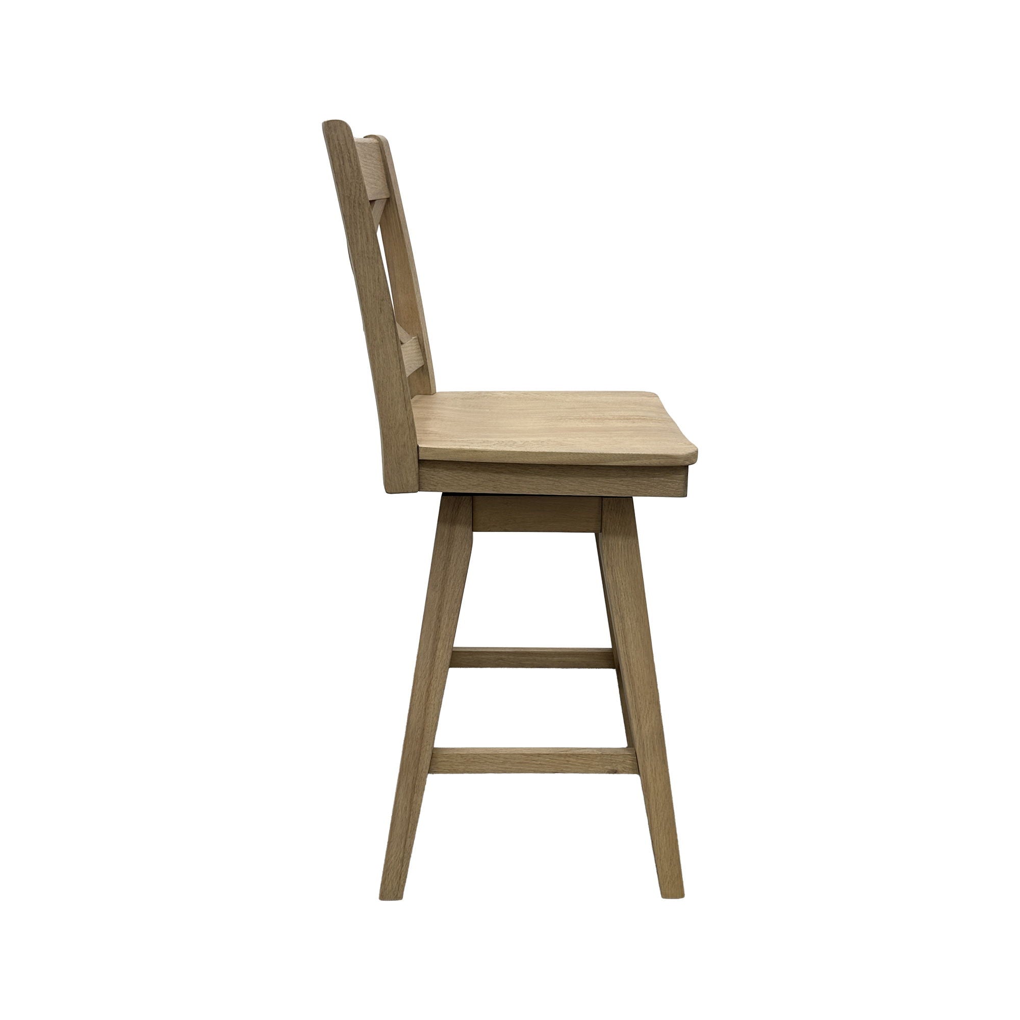 Wooden Barstool With X Back