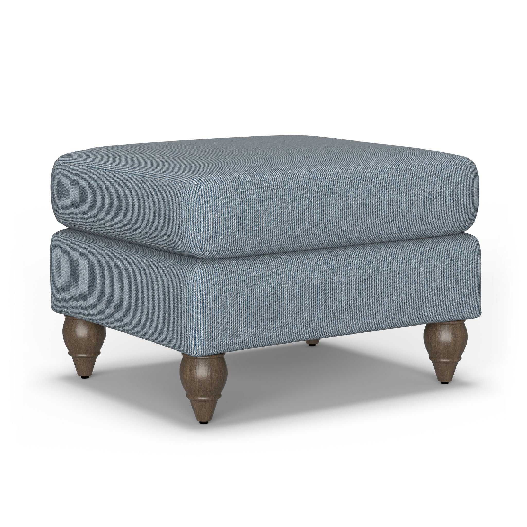 Moxy - Fabric Ottoman, Round Turned Legs