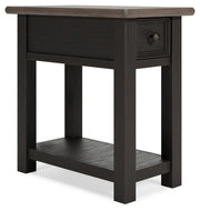 Tyler Creek - Chair Side End Table - Black / Gray