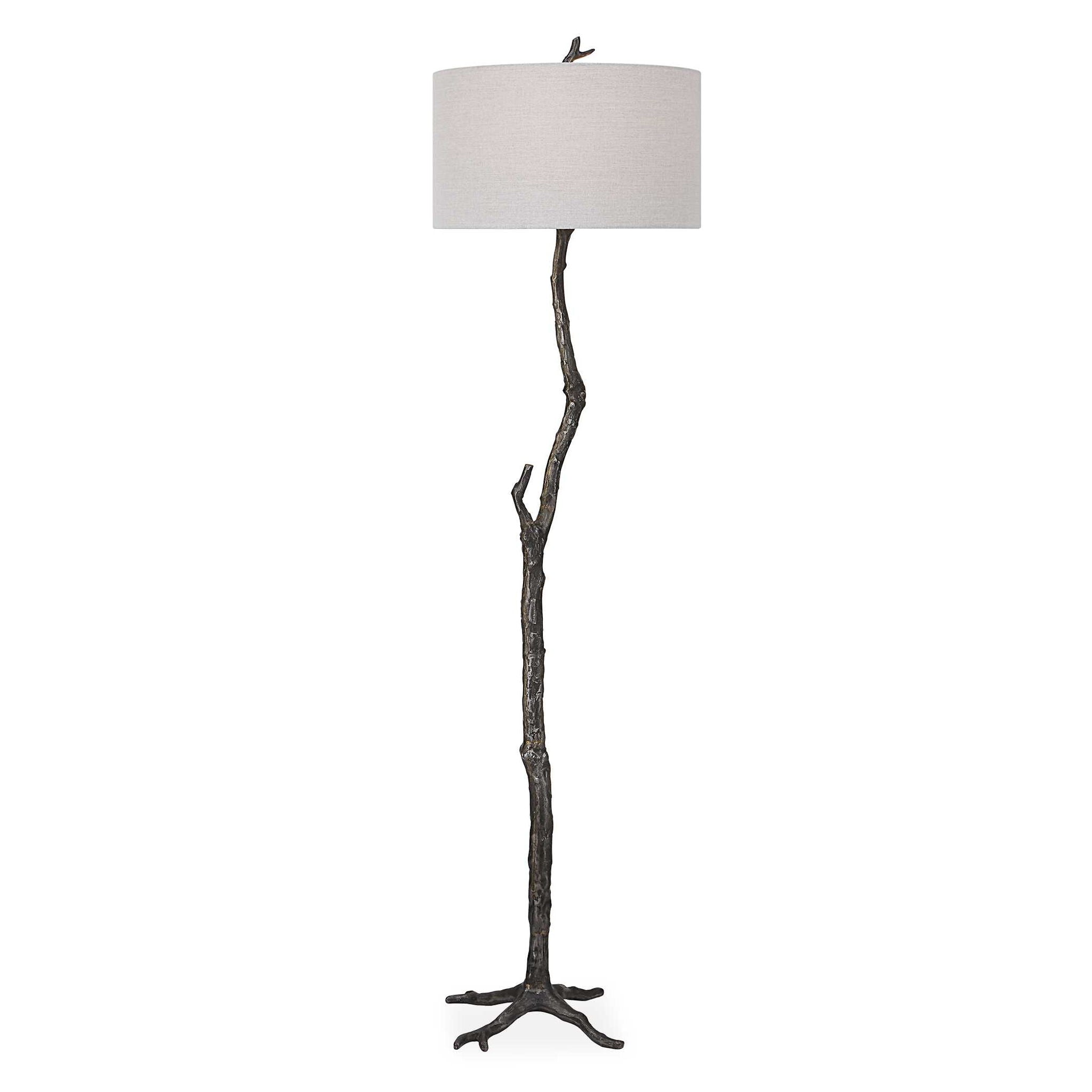 Spruce - Rustic Floor Lamp - Black