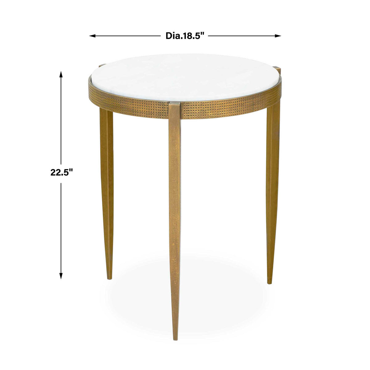 Ocilla - Accent Table - Brass,White