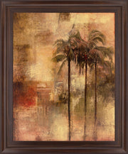 Amber Tropics - 28" x 34" Framed Wall Art - Gold