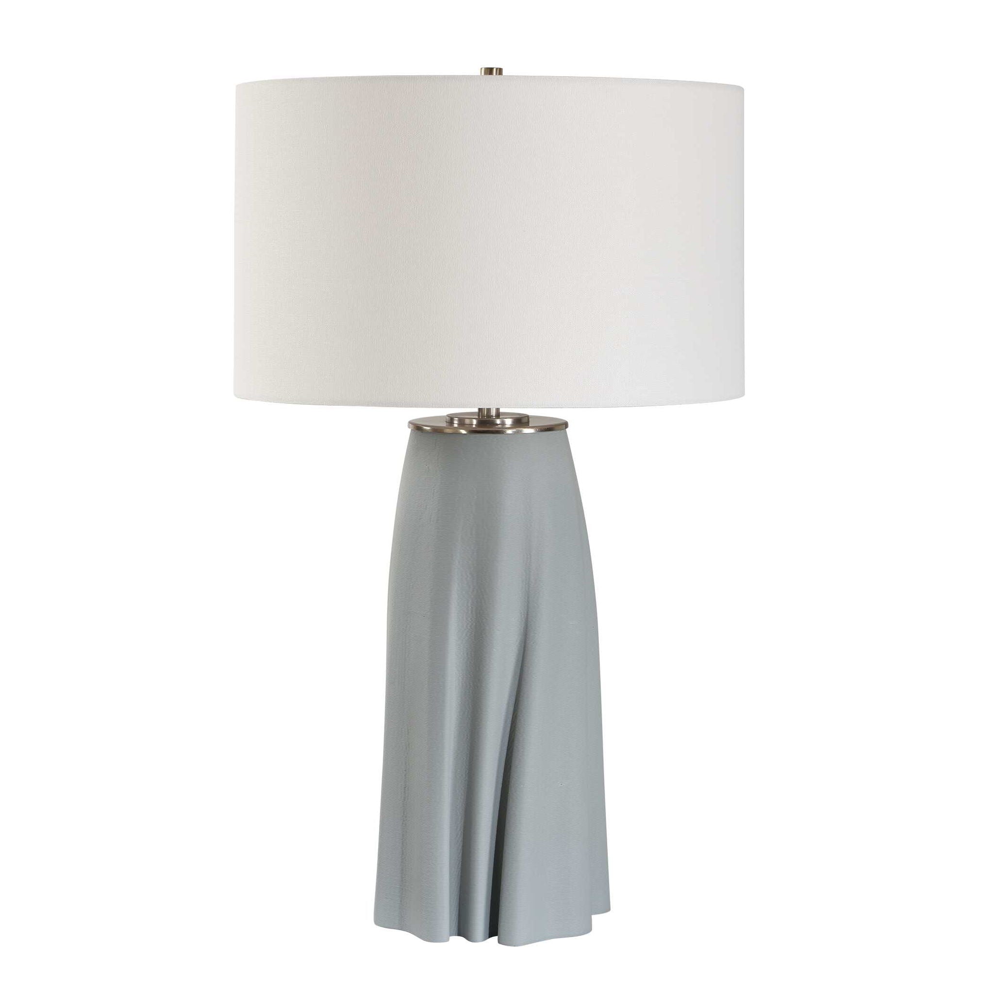 Cover Up - Sculpted Table Lamp - Blue / Silver