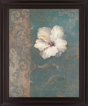 Gilded Petals - 28" x 34" Framed Wall Art - Blue