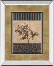 Rose Refined Il By Carol Robinson - Mirror Framed Print Wall Art - Light Brown