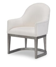 Terra Luna - Upholstered Host Chair (Set of 2) - White Cloud & Nightfall