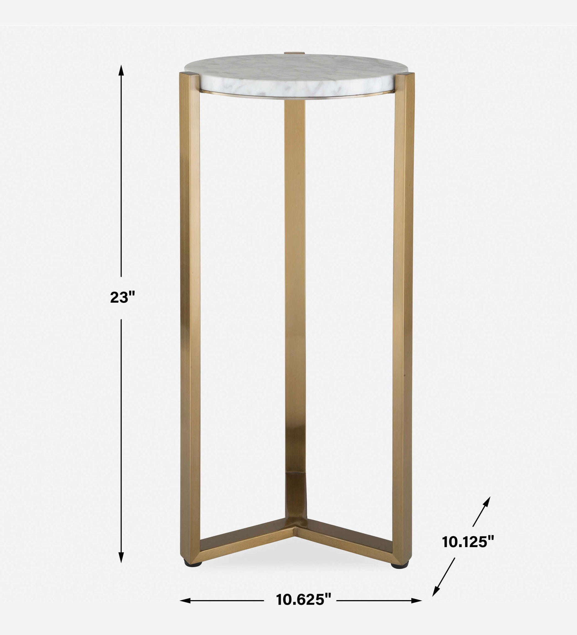 Pietra - Carrara Marble Drink Table - Bronze