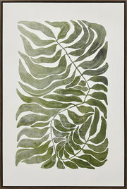 Frond Cadence I - 24 X 35 - Hand-Embellished Canvas In Frame - Green