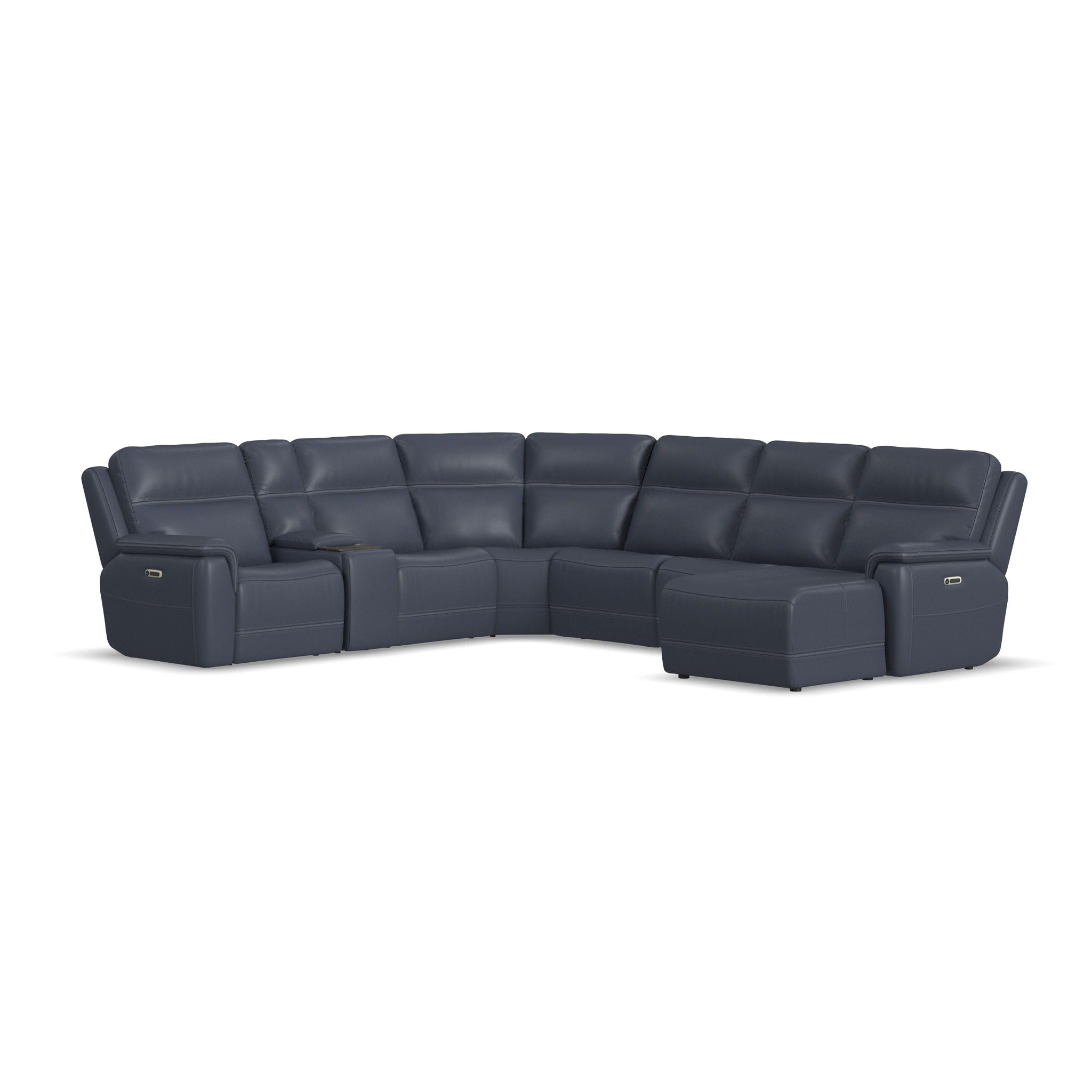 Sawyer Leather Reclining Sectional