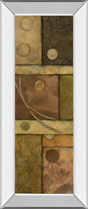 Circle Game Il By Norm Olson - Mirror Framed Print Wall Art - Light Brown