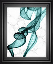 22x26 Teal Ribbons II By Irena Orlov - Light Blue