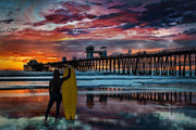 Dusk At The Pier (Small) - Purple